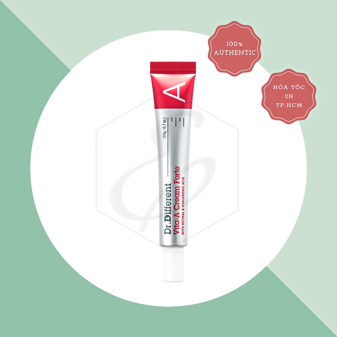 Kem dưỡng trẻ hóa, tái tạo da Dr.Different Vita-A Cream Forte Retinal Night Cream 0.1% - 20g